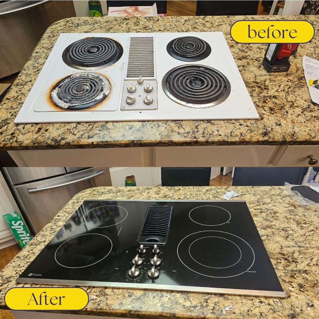 Electri cook top width down draft